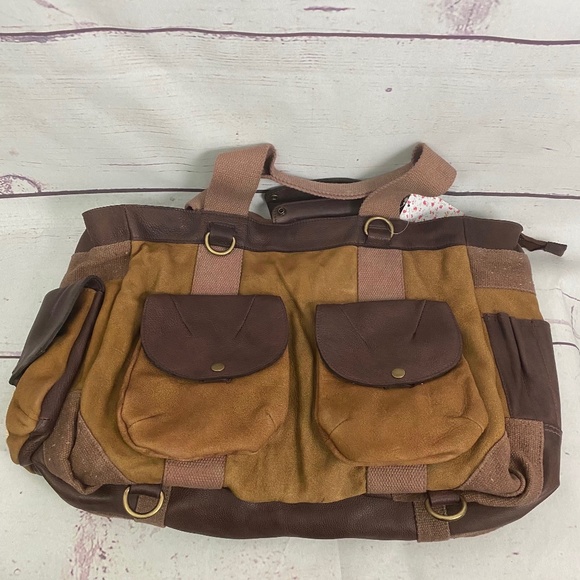 FREE PEOPLE Distressed Leather Convertible Tote - Picture 4 of 10